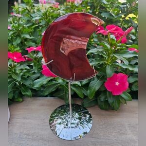 Carnelian Crystal Crescent Moon